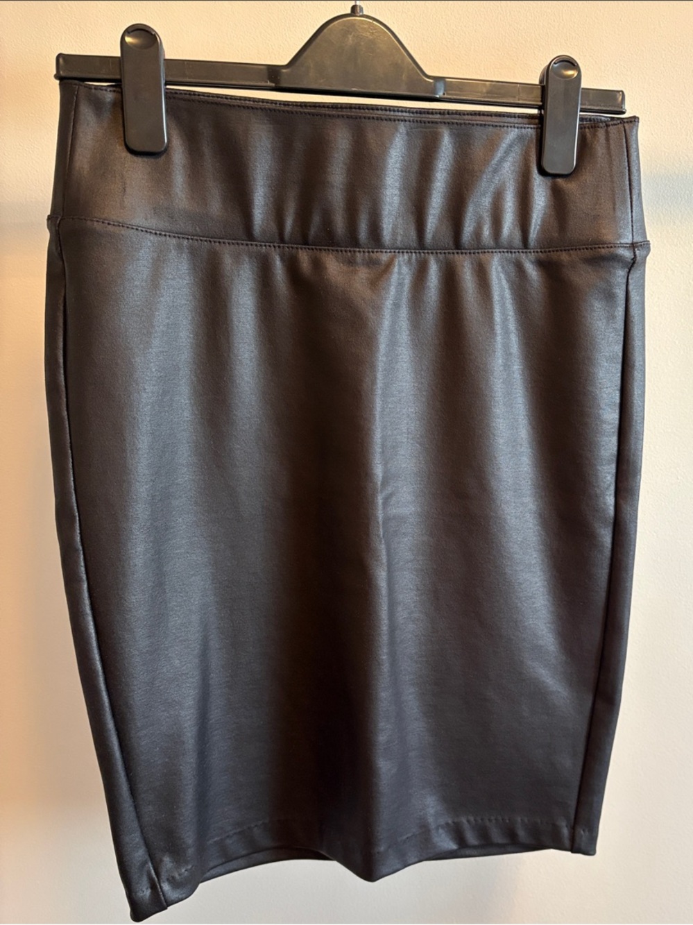 d. jeans Black Faux Leather Pencil Skirt
